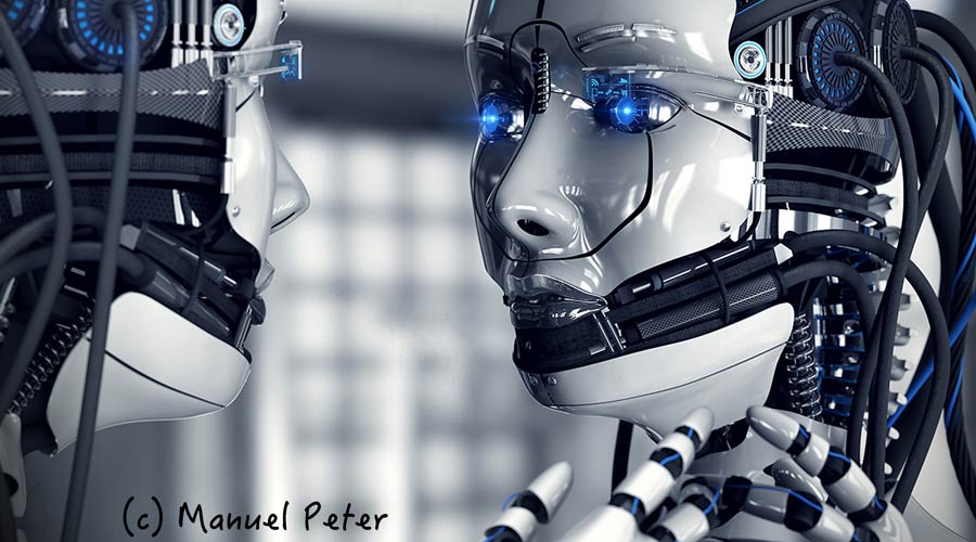 Zwei Roboter
